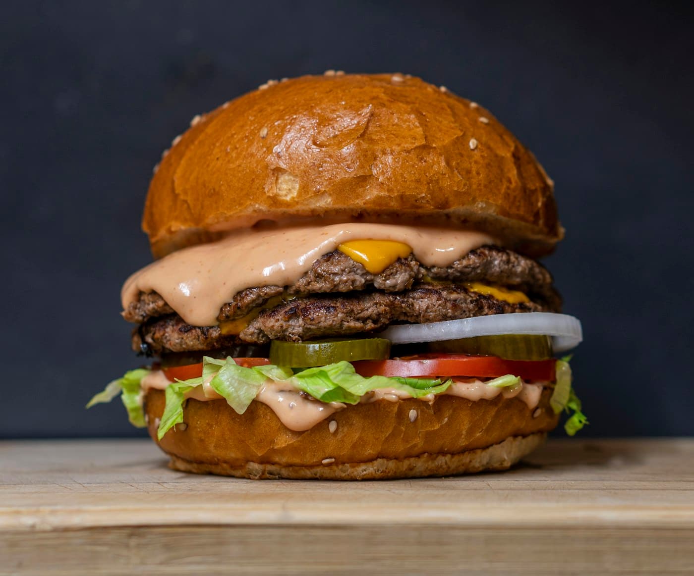 Double smash burger